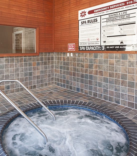 Stanford Heights apartments indoor spa 