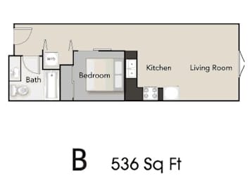 7 Hills Apartments in Seattle, Washington B Floor Plan