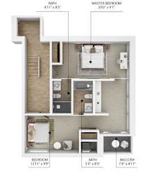 C13 Floor Plan at City Square Lofts, Des Moines, IA 50309