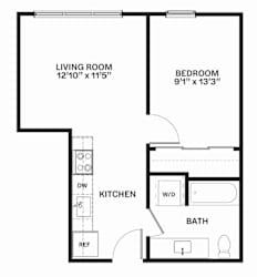 C6 Floor Plan at Corner 63 Apartments in Seattle, Washington
