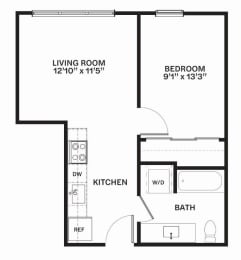 C6 Floor Plan at Corner 63 Apartments in Seattle, Washington
