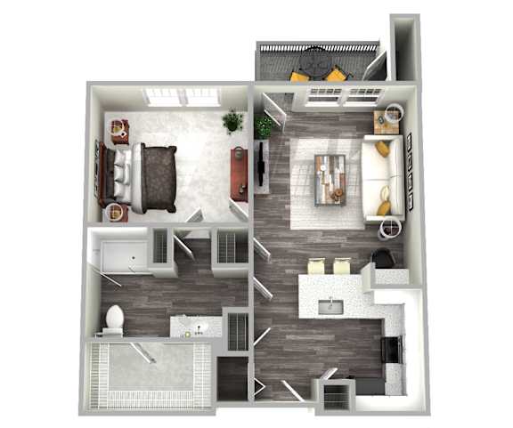 Grant Floor Plan at Emblem Alpharetta Apartments, Georgia