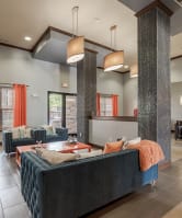 a bedroom with a bed and pillows  at Hurstbourne Estates, Louisville, KY, 40223