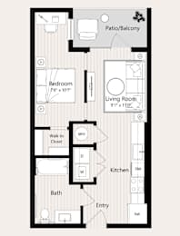A7-A Floor Plan at Huxley Scottsdale, Scottsdale