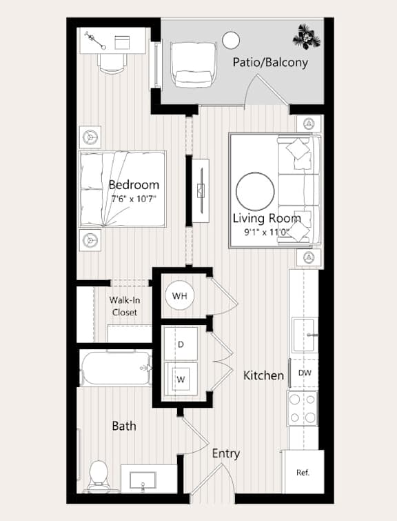 A7-A Floor Plan at Huxley Scottsdale, Scottsdale