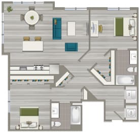  Floor Plan Two Bedroom