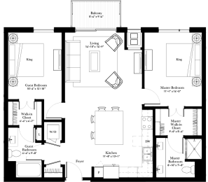 Floor Plan  Lady Slipper apartment floor plan