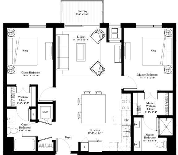 Lady Slipper apartment floor plan