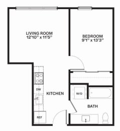 C5 MFTE Floor Plan at Corner 63 Apartments in Seattle, Washington