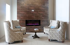 Indoor fireside lounge | SoRoc on Maine