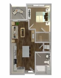 A0 Floor Plan at The Lofts at Carlsbad Village, Carlsbad, CA