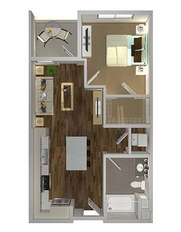 A0 Floor Plan at The Lofts at Carlsbad Village, Carlsbad, CA