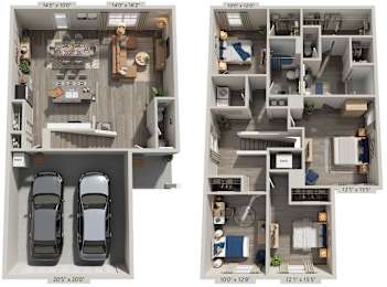4 Bed 2.5 Bath Floor Plan | 1,927 Sq. Ft. at Valley Ridge in GA, 30741