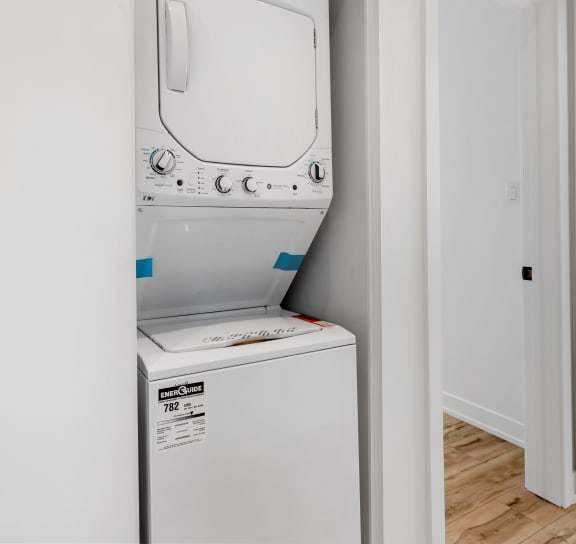a washer and dryer in a laundry room