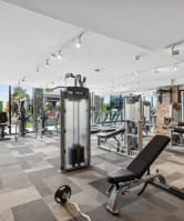 The gym at Bay Village 1 Apartment in Palmetto Bay, FL