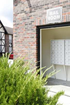 an outdoor mail room