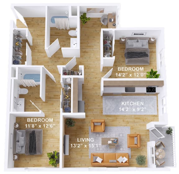 2 bed 2 bath at The Mill on Maple Apartments, Oregon City, 97045