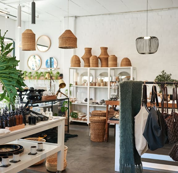 Boutique Interior with Items For Sale.