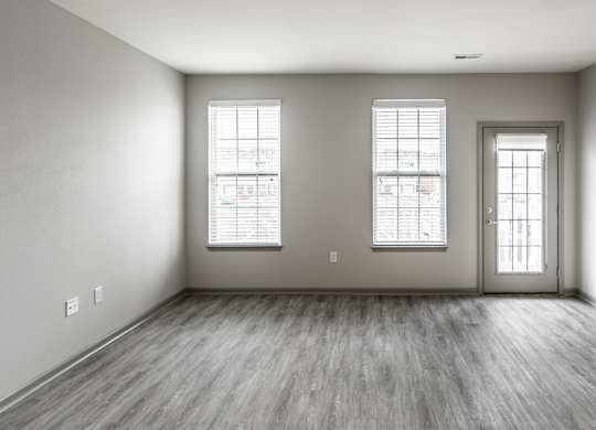 Empty living room at Bella Vista Apartments in Fishers, IN 46038