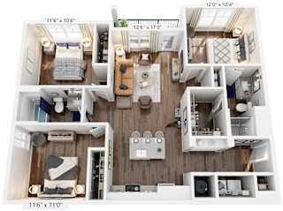 3 Bed 2 Bath | 1,251 Sq. Ft. at Farmhaus Apartments in Madison, AL