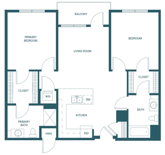 BLVD at Revere Beach - B4 - 2 bedroom - 2 bath - 2D