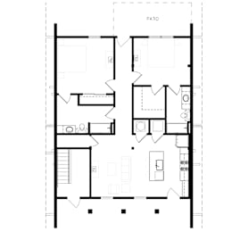 2 Bed 2 Bath Floorplan C at Eastover Commons Residential, Mississippi