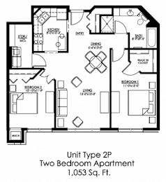 2 Bedroom Floor Plan