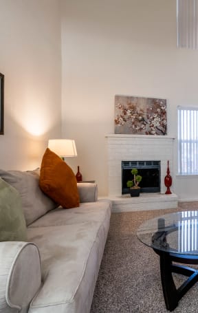 living room at Williamsburg Apartments, Grand Prairie, Texas