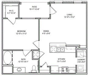 1 bed 1 bath A at Audubon Park Apartment Homes, LA