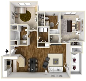 Two Bedroom | 1,138 Sq. Ft. at Lagniappe of Biloxi in Biloxi, MS