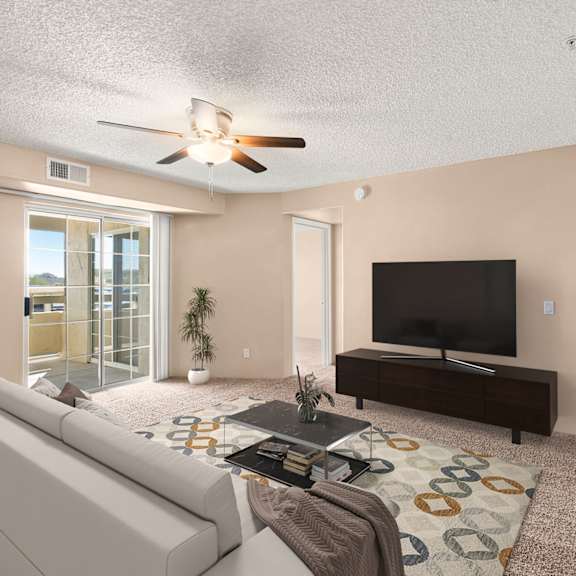 living Room at Silver Cliffs Apartments in Bullhead City Arizona