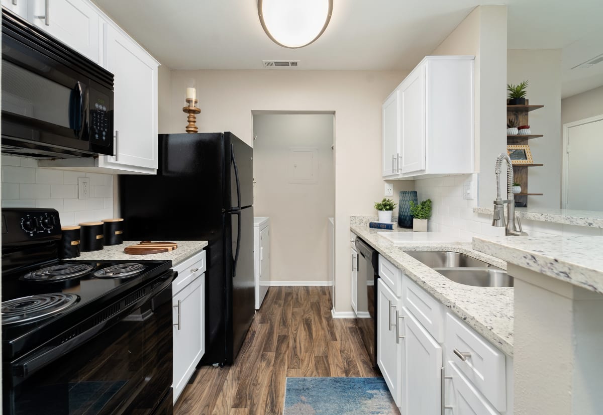 Rise at Signal Mountain Apartments model galley kitchen - Chattanooga, TN