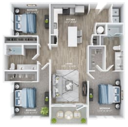 3 bedroom 2 bath at The Haven at Lake Britt Apartments, Winter Garden, FL 34787