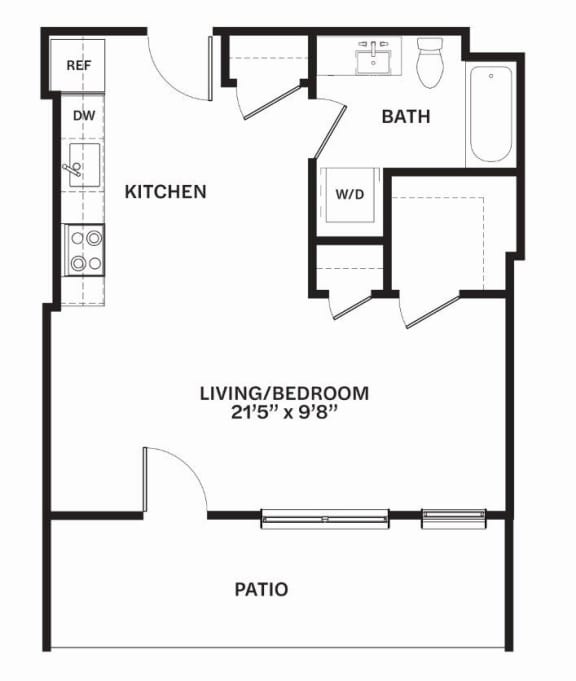 A12 Floor Plan A12 Floor Plan at Corner 63, Seattle, WA 98115
