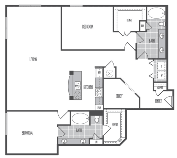 3000Sage - The San Felipe - 2 Bedroom 2 Bath