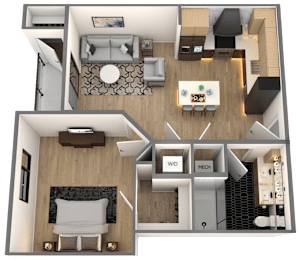 Fifth Ave Floor Plan at Chelsea Apartments, St Louis, MO