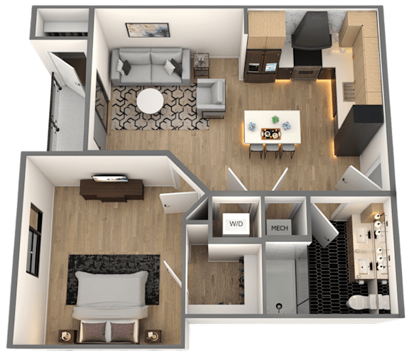 Fifth Ave Floor Plan at Chelsea Apartments, St Louis, MO