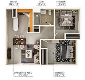 Floor-Plan_B2 at Lake Shore Park, Ankeny, Iowa