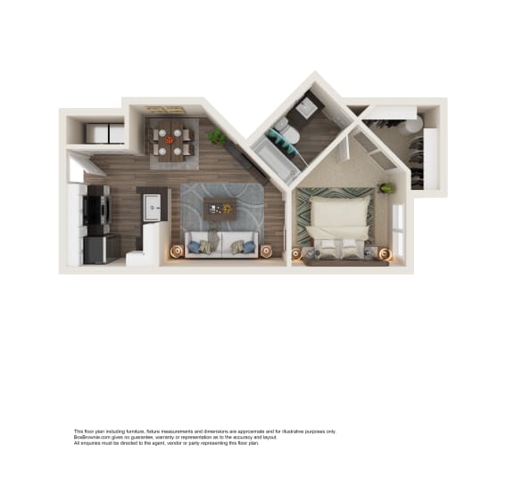 1 Bed 1 Bath Floor Plan | 458 Sq. Ft. at Element Deer Valley in Phoenix, 85027