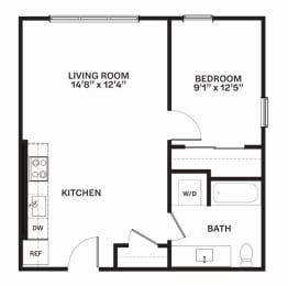 C25 MFTE Floor Plan at Corner 63, Seattle, Washington