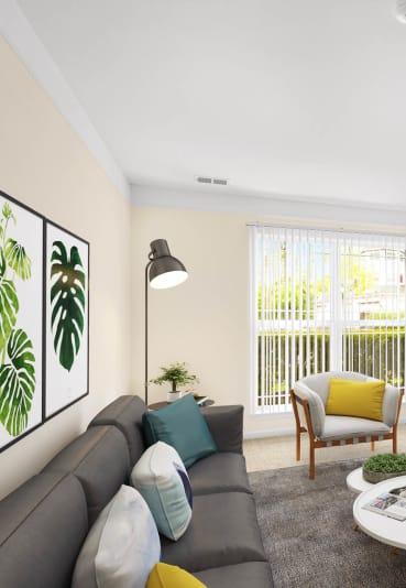 Living Room With TV at Turnbury Park, Canton, 48188