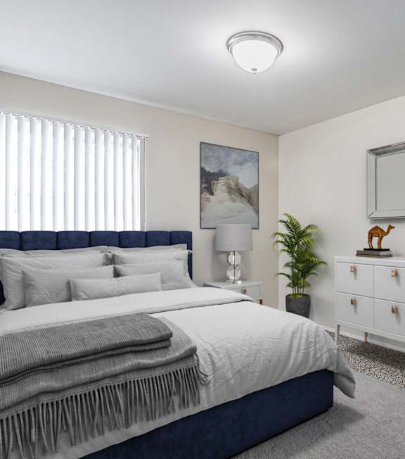 bedroom furnishes with queen sized bed