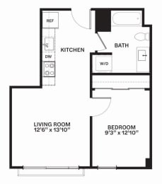 C8 MFTE Floor Plan at Corner 63 Apartments in Seattle, Washington
