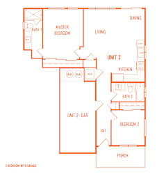 Rancho Valencia Rental Homes in Santa Rosa, California Two Bedroom Floor Plan