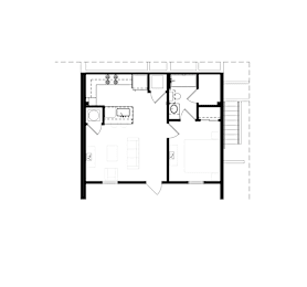 1 Bed 1 Bath Floorplan C at Eastover Commons Residential, Mississippi