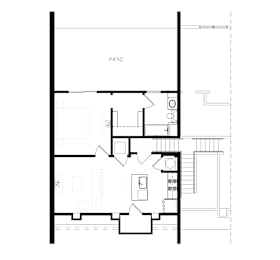 1 Bed 1 Bath Floorplan A at Eastover Commons Residential, Jackson Mississippi