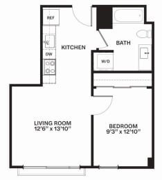 C8 Floor Plan at Corner 63 Apartments in Seattle, Washington