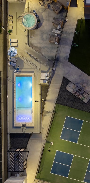 Drone Pool View at SevenO2 Main Apartments, Salt Lake City, 84101