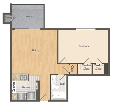 a floor plan of a home with a bedroom and a living room