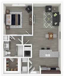 1 Bed Cullen Park Floor Plan at Caldwell, Texas